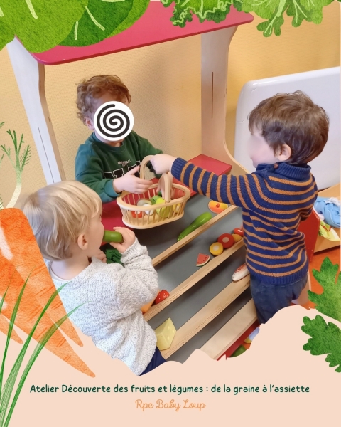 🌱🥕 À la découverte des fruits et légumes au RPE Baby Loup ! 🥦🍎