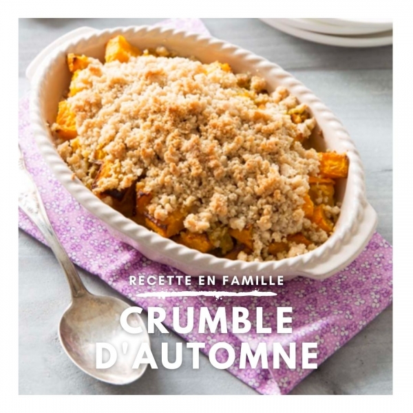 RECETTE - CRUMBLE AUX LEGUMES D'AUTOMNE AUX GRAINES DE COURGE