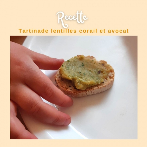 RECETTE TARTINADE DE LENTILLES CORAIL ET AVOCAT