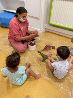 Bain de boue pour les dino !